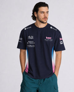 Camiseta Algodão Alpine Equipe Azul Marinho 2025