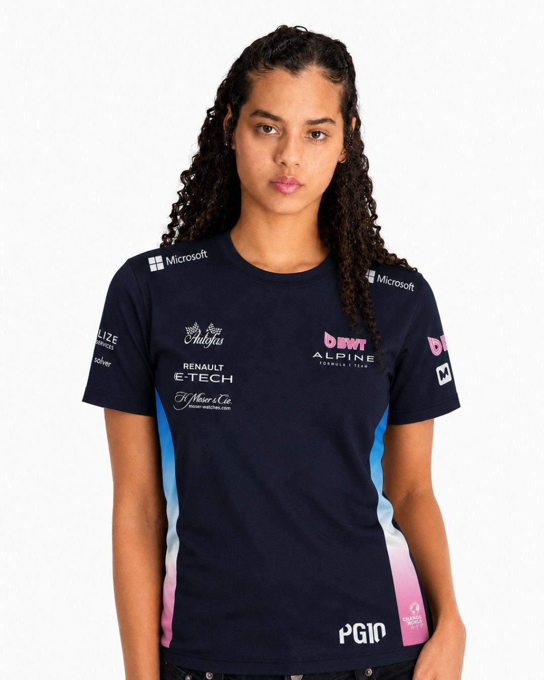 Camiseta Algodão Alpine Pierre Gasly Azul Marinho 2025