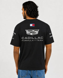 Camiseta Algodão Cadillac F1 Equipe Preta