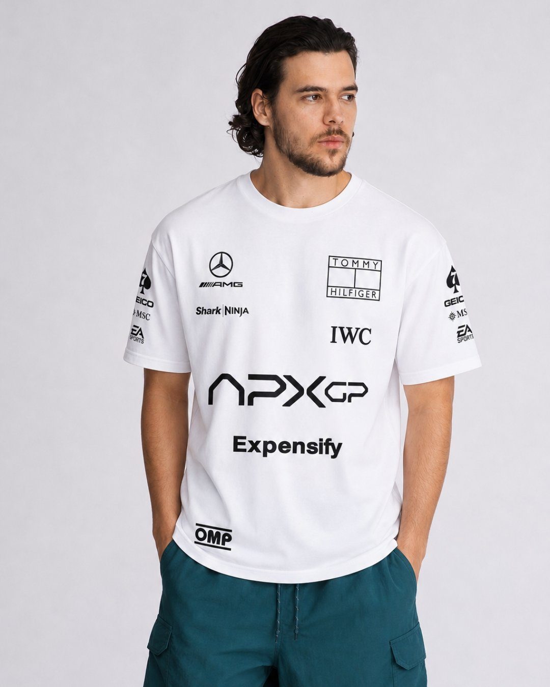 Camiseta Algodão Filme F1 APXGP Branco