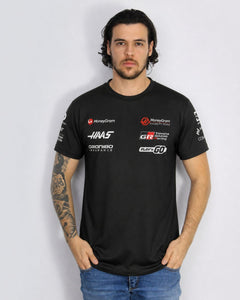 Camiseta Algodão Haas Equipe Preto 2025