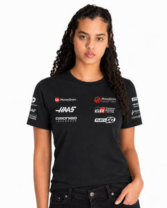 Camiseta Algodão Haas Equipe Preto 2025