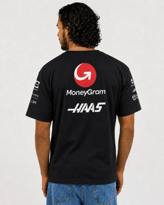 Camiseta Algodão Haas Equipe Preto 2025