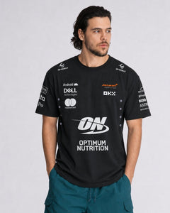 Camiseta Algodão Mclaren Equipe Preto 2025