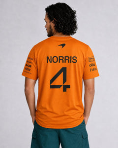 Camiseta Algodão Mclaren Lando Norris Laranja 2025