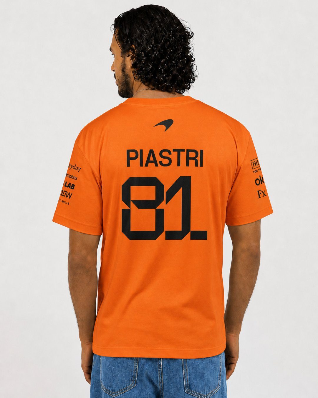 Camiseta Algodão Mclaren Oscar Piastri Laranja 2025