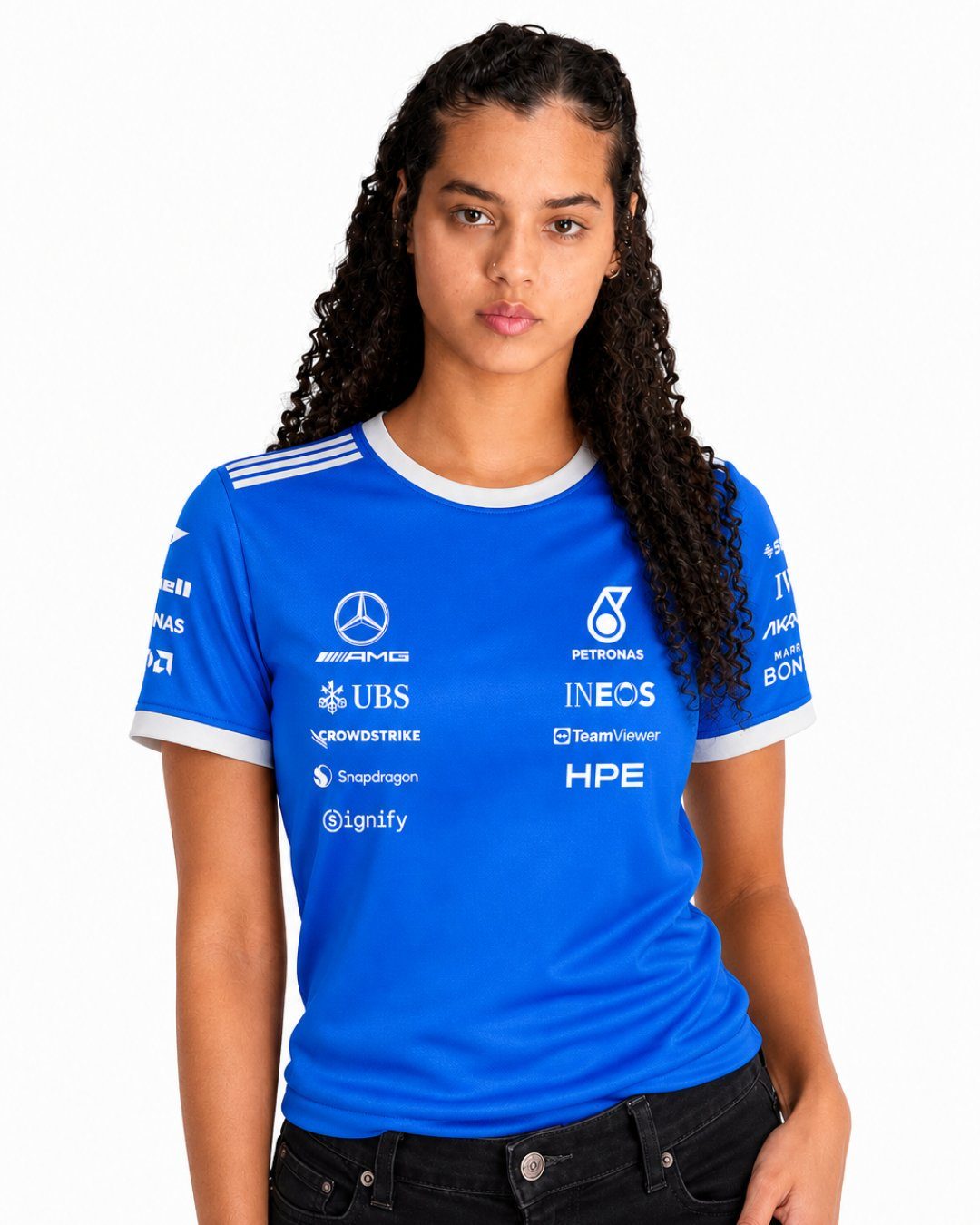 Camiseta Algodão Mercedes Blue Edition