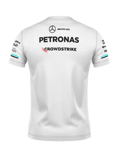 Camiseta Algodão Mercedes Equipe Branco 2025