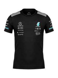 Camiseta Algodão Mercedes Equipe Preto 2025