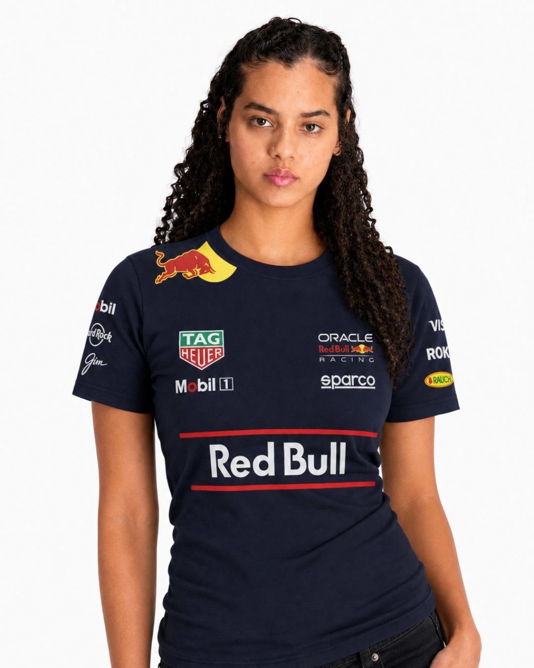 Camiseta Algodão Red Bull Equipe Azul Marinho 2025
