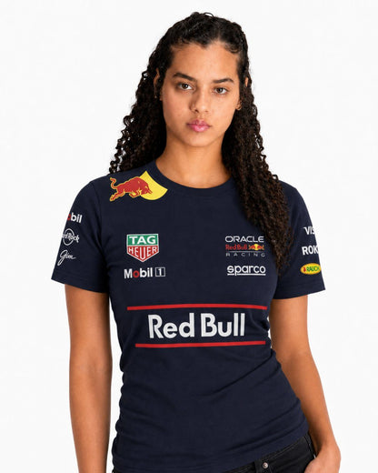 Camiseta Algodão Red Bull Equipe Azul Marinho 2025
