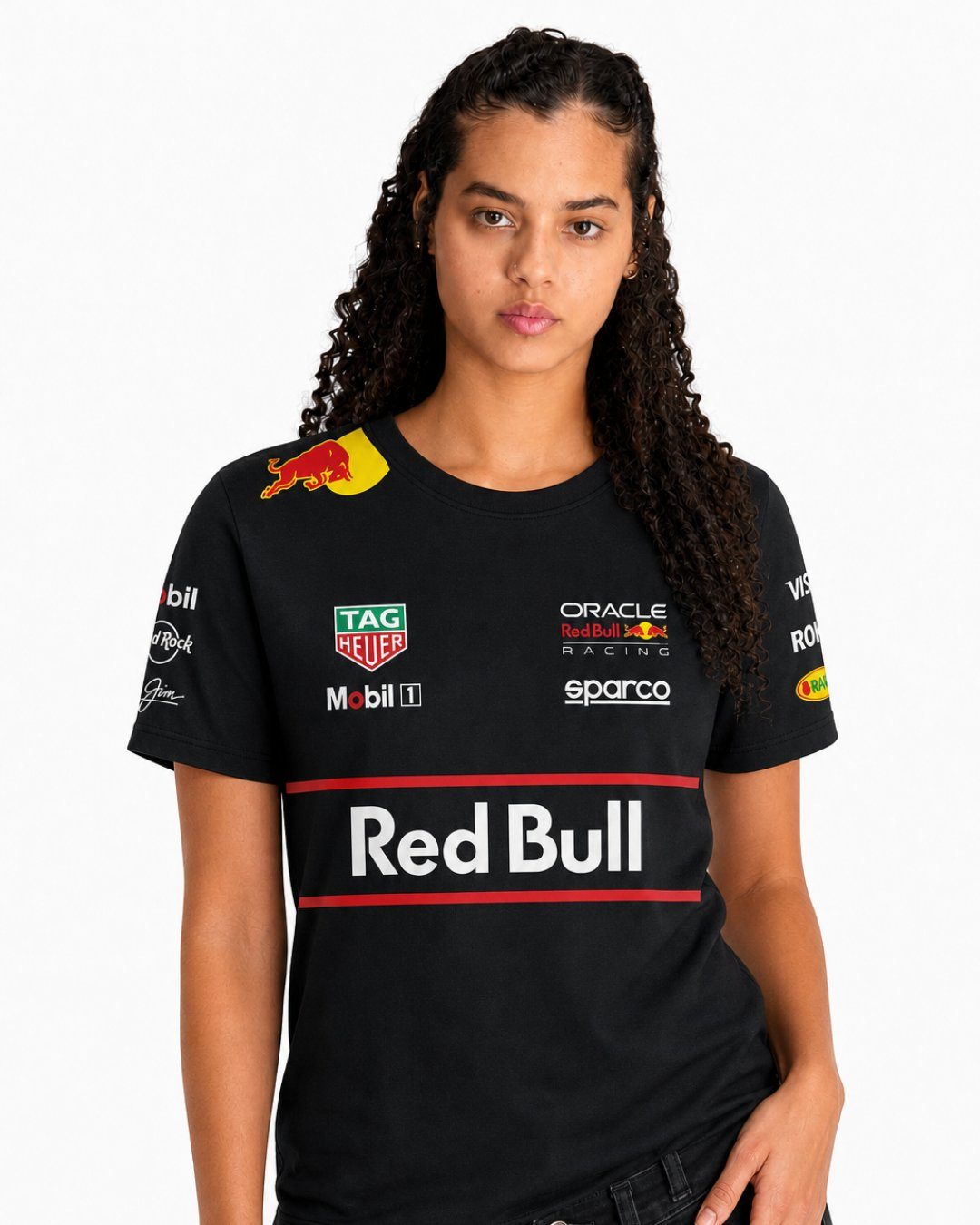 Camiseta Algodao Red Bull Equipe Preto 2025
