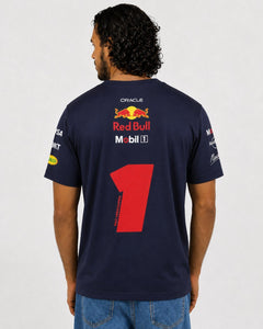 Camiseta Algodão Red Bull Max Verstappen Azul Marinho 2025