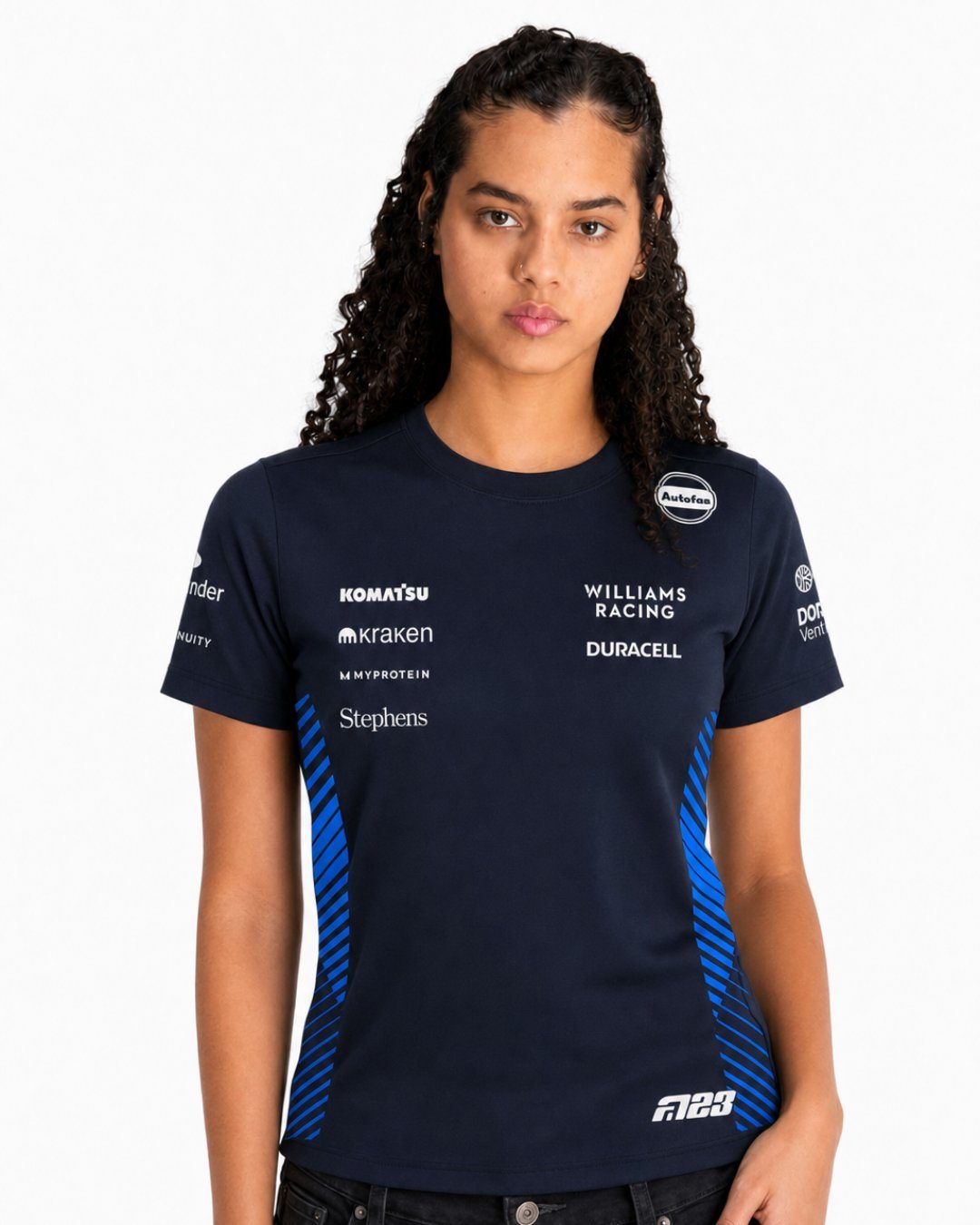 Camiseta Algodão Williams Alex Albon Azul Marinho 2025