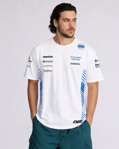 Camiseta Algodão Williams Alex Albon Branco 2025