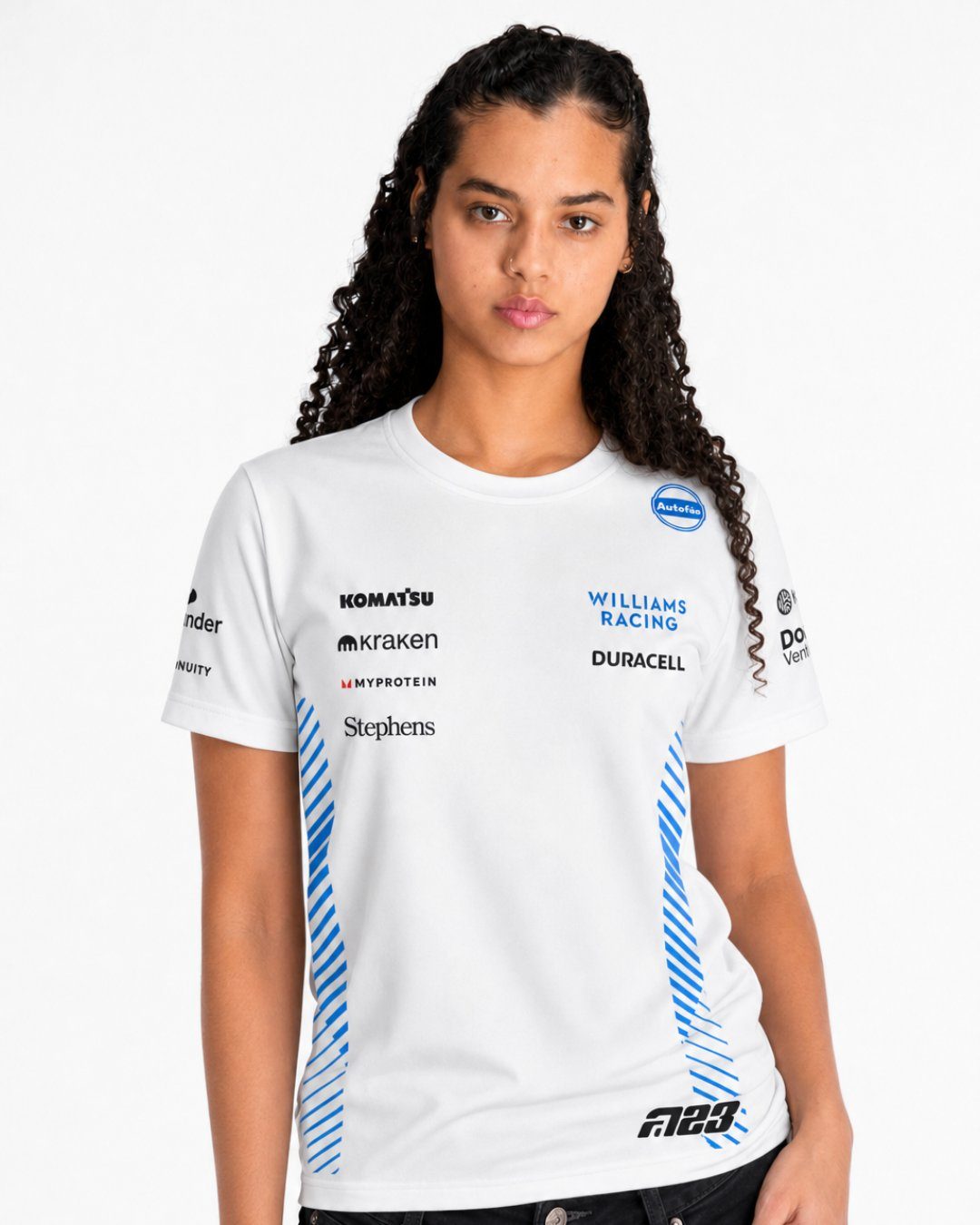 Camiseta Algodão Williams Alex Albon Branco 2025
