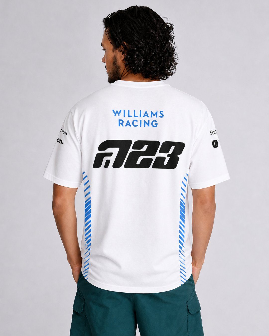 Camiseta Algodão Williams Alex Albon Branco 2025