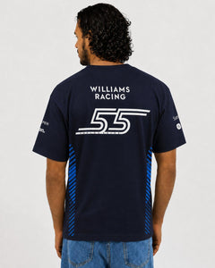 Camiseta Algodão Williams Carlos Sainz Azul Marinho 2025