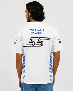 Camiseta Algodão Williams Carlos Sainz Branco 2025