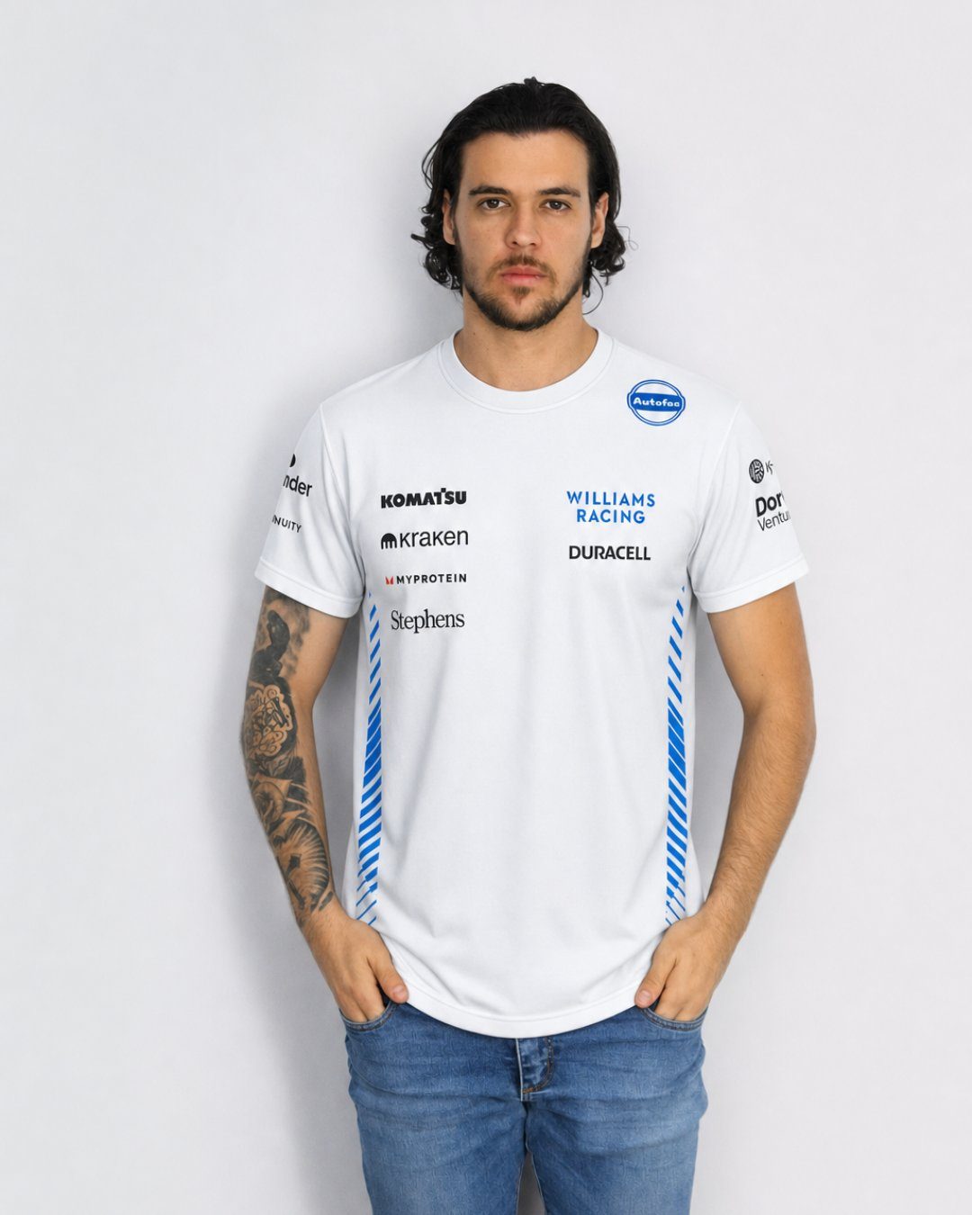Camiseta Algodão Williams Equipe Branco 2025