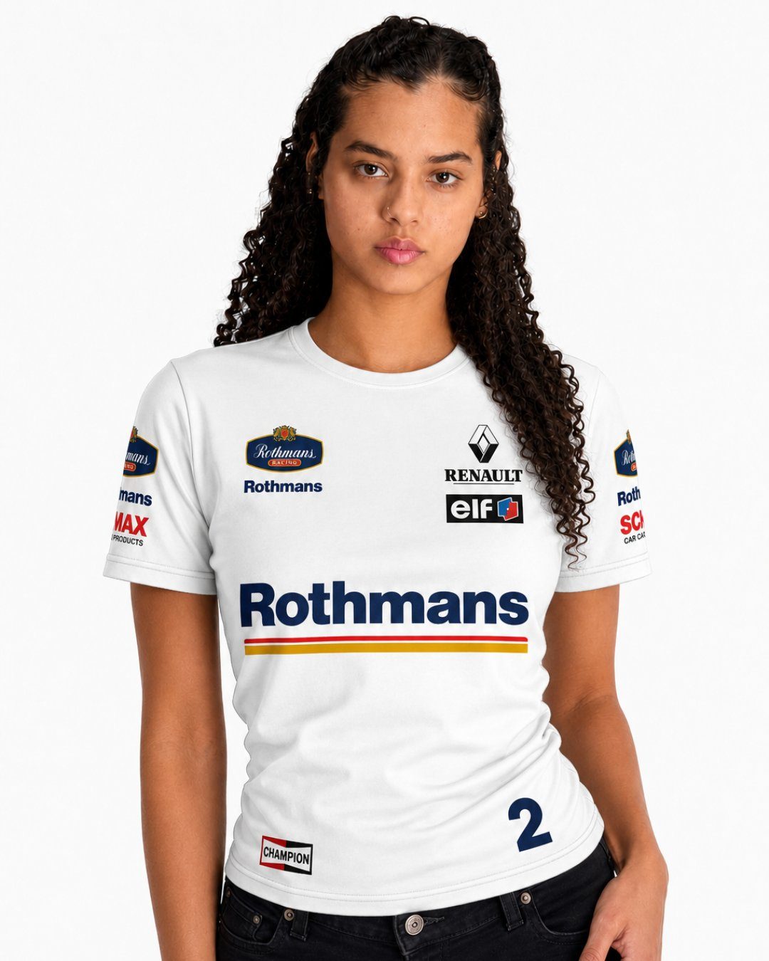 Camiseta Algodão Williams Retrô Rothmans Racing Branco