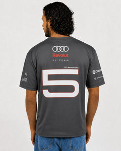 Camiseta Audi Bortoleto 2026 Algodão Cinza