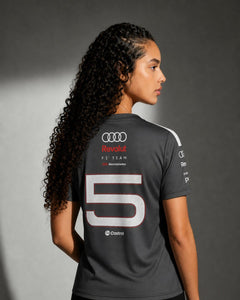 Camiseta Audi Bortoleto 2026 Algodão Cinza Raglan