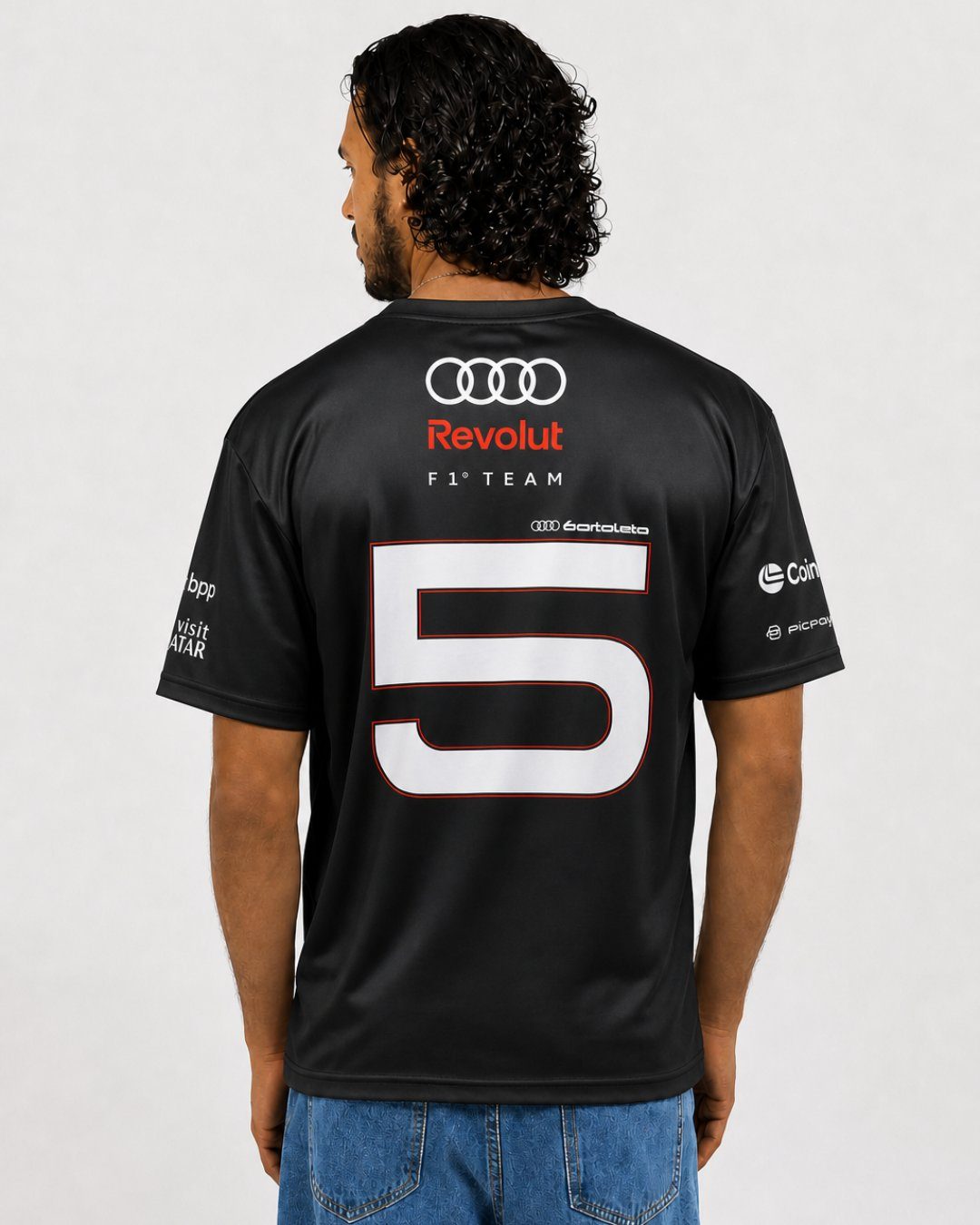 Camiseta Audi Bortoleto 2026 Algodão Preto