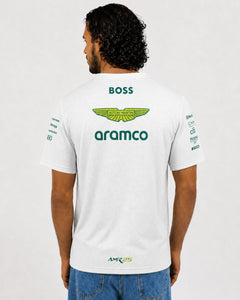 Camiseta Dryfit Aston Martin Equipe Branco 2025