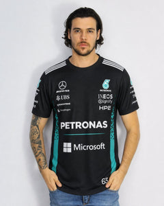 Camiseta Dryfit George Russell Mercedes F1 2026 Preta