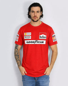 Camiseta Dryfit McLaren Marlboro Vermelho Retrô