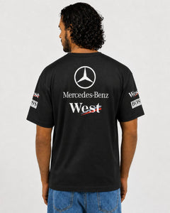Camiseta DryFit Mclaren West Mercedes Retrô Preta