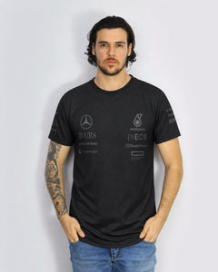 Camiseta DryFit  Mercedes 2024 All Black Lewis Hamilton