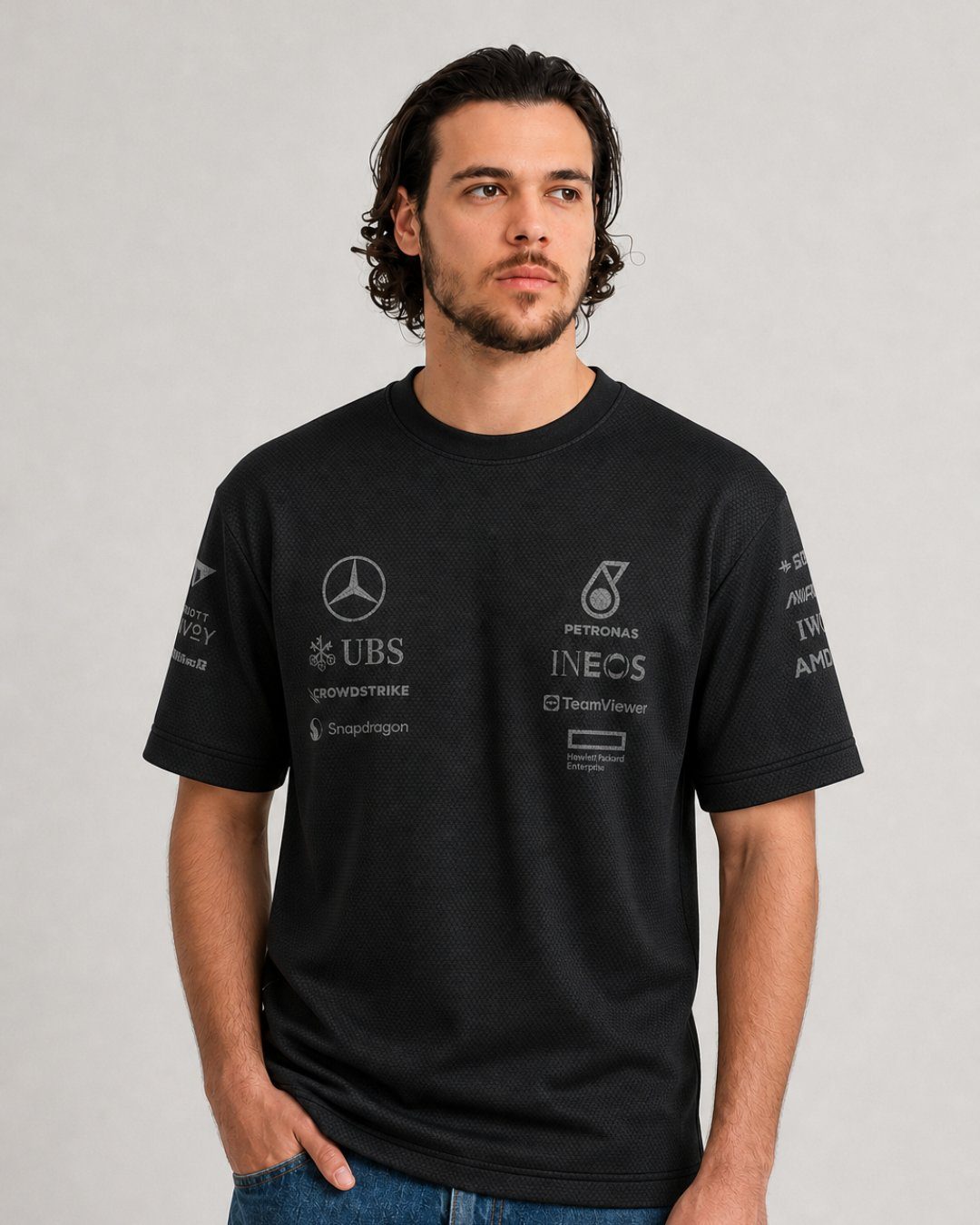 Camiseta DryFit Mercedes 2024 All Black
