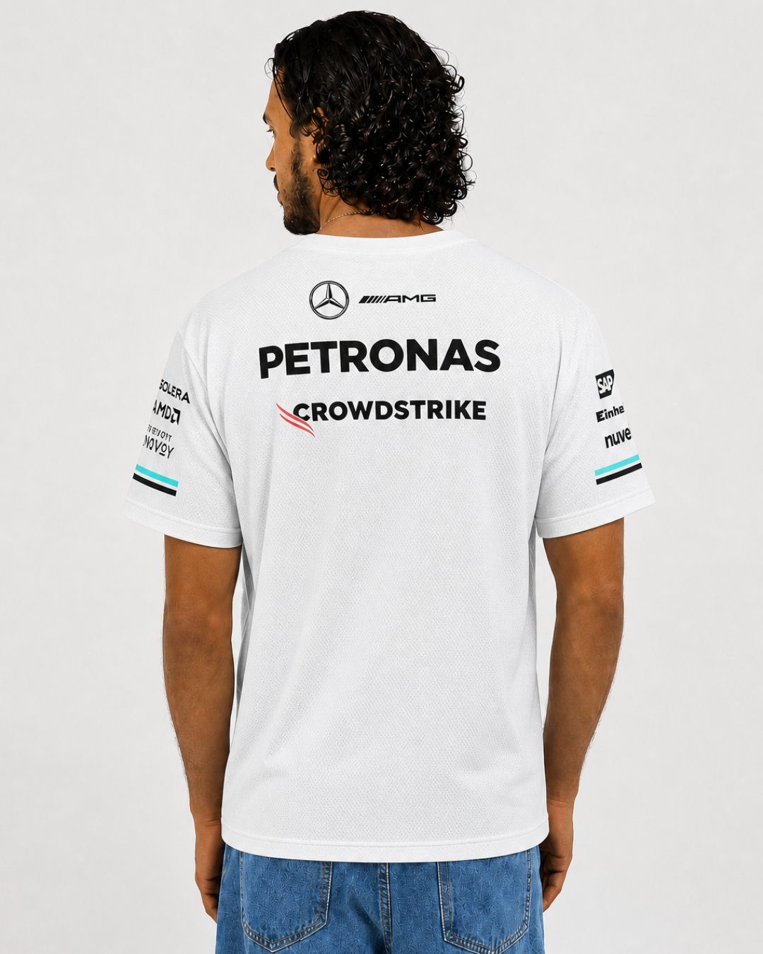 Camiseta Dryfit Mercedes Equipe Branco 2025