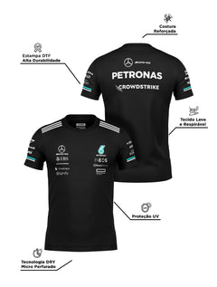Camiseta Dryfit Mercedes Equipe Preto 2025