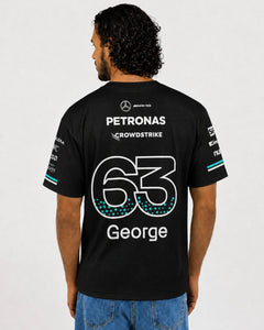 Camiseta Dryfit Mercedes George Russell Preto 2025