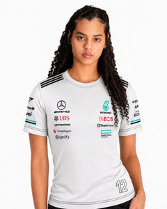 Camiseta Dryfit Mercedes Kimi Antonelli Branco 2025