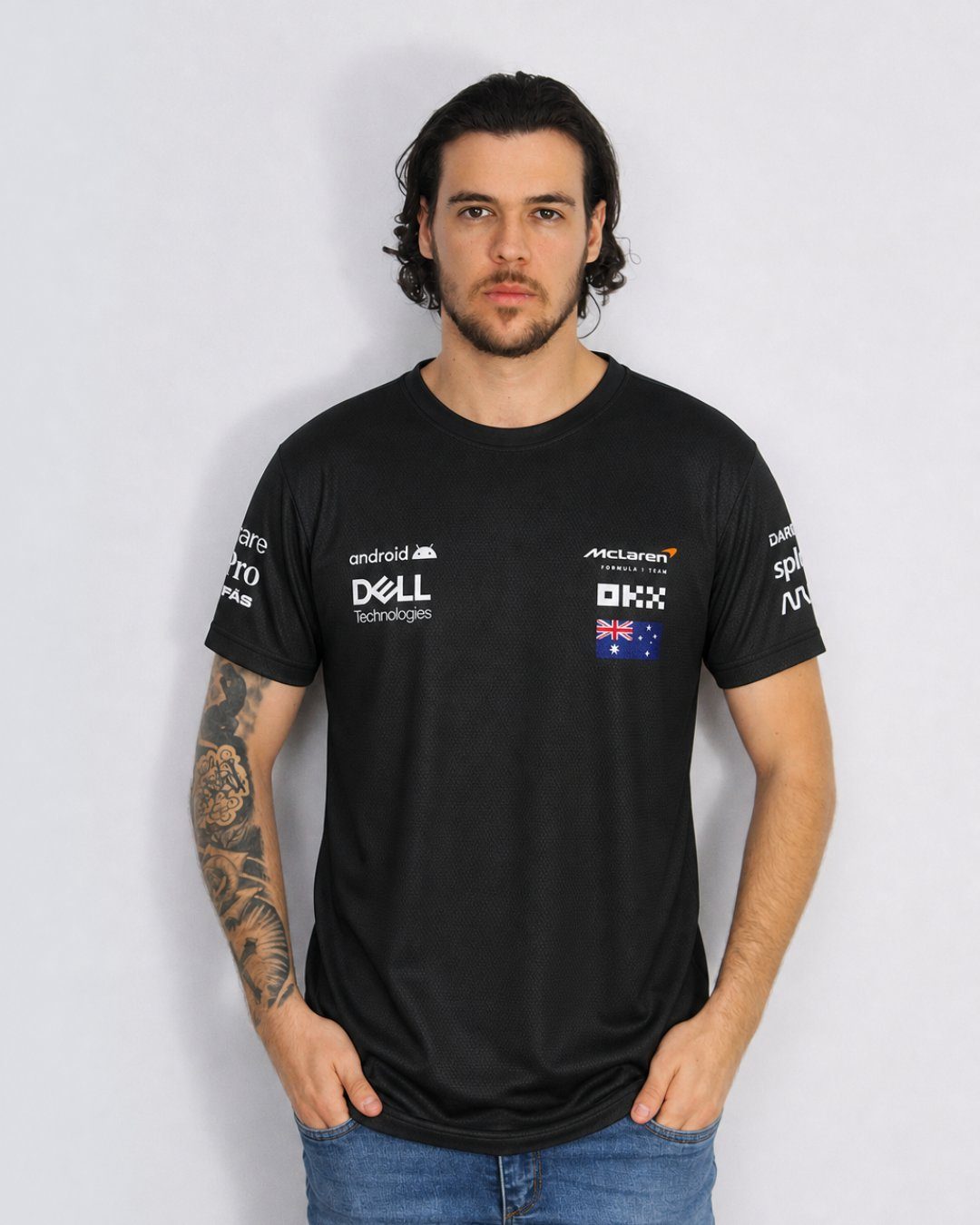 Camiseta DryFit Oscar Piastri Mclaren 2024 Preta