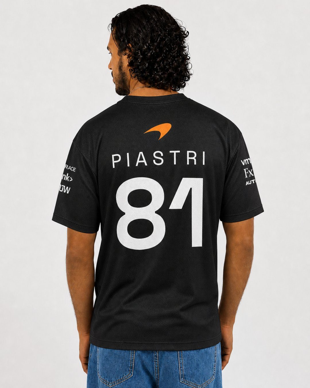 Camiseta DryFit Oscar Piastri Mclaren 2024 Preta