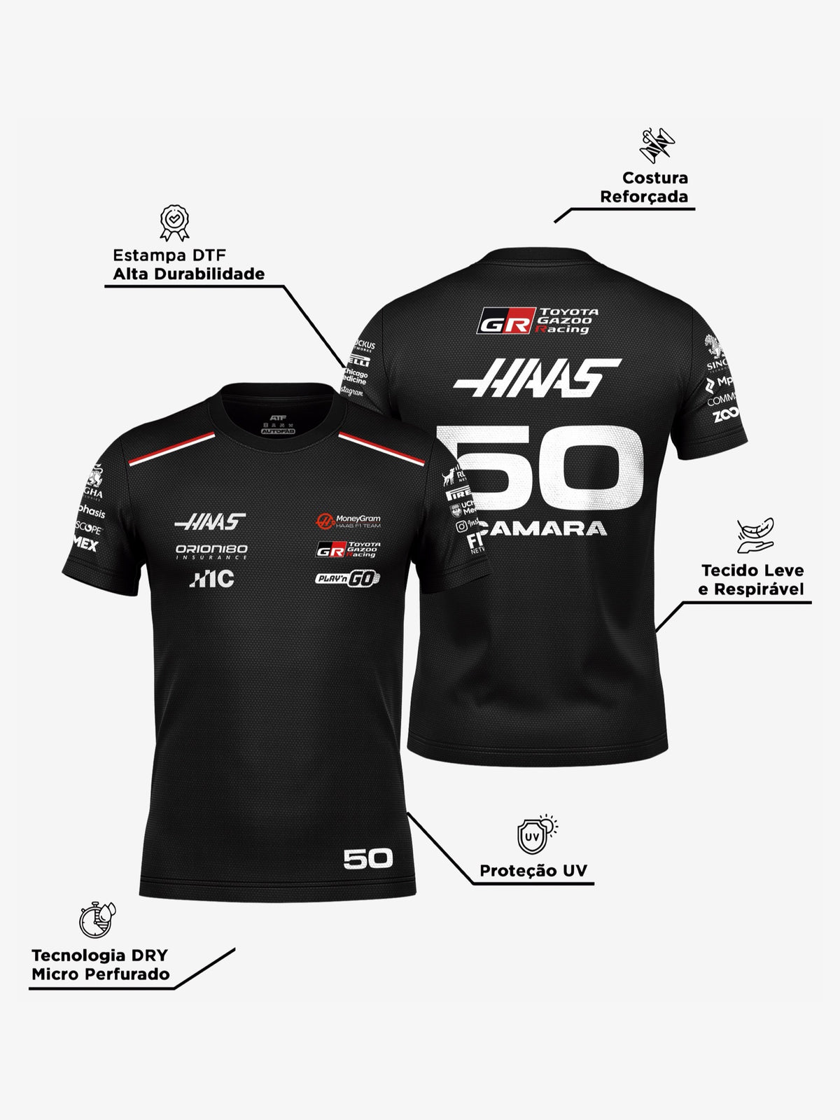 Detalhes técnicos da Camiseta Dryfit Rafael Câmara Haas