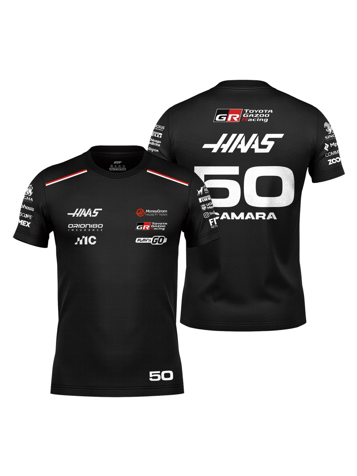 Camiseta Dryfit Rafael Câmara Haas, frente e costas com o número 50
