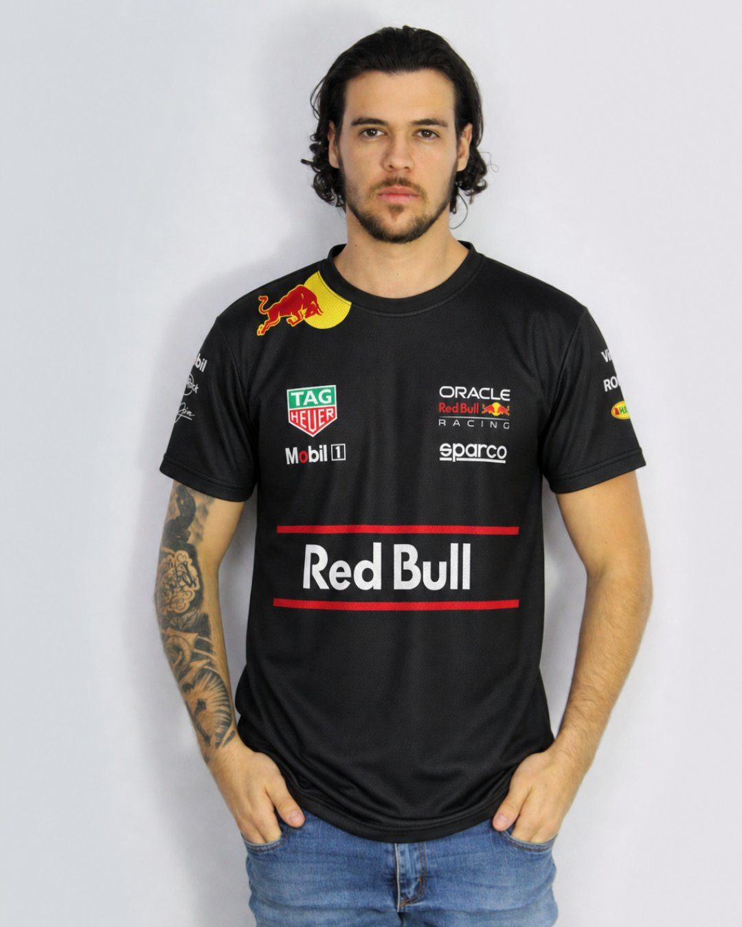 Camiseta Dryfit Red Bull Equipe Preto 2025