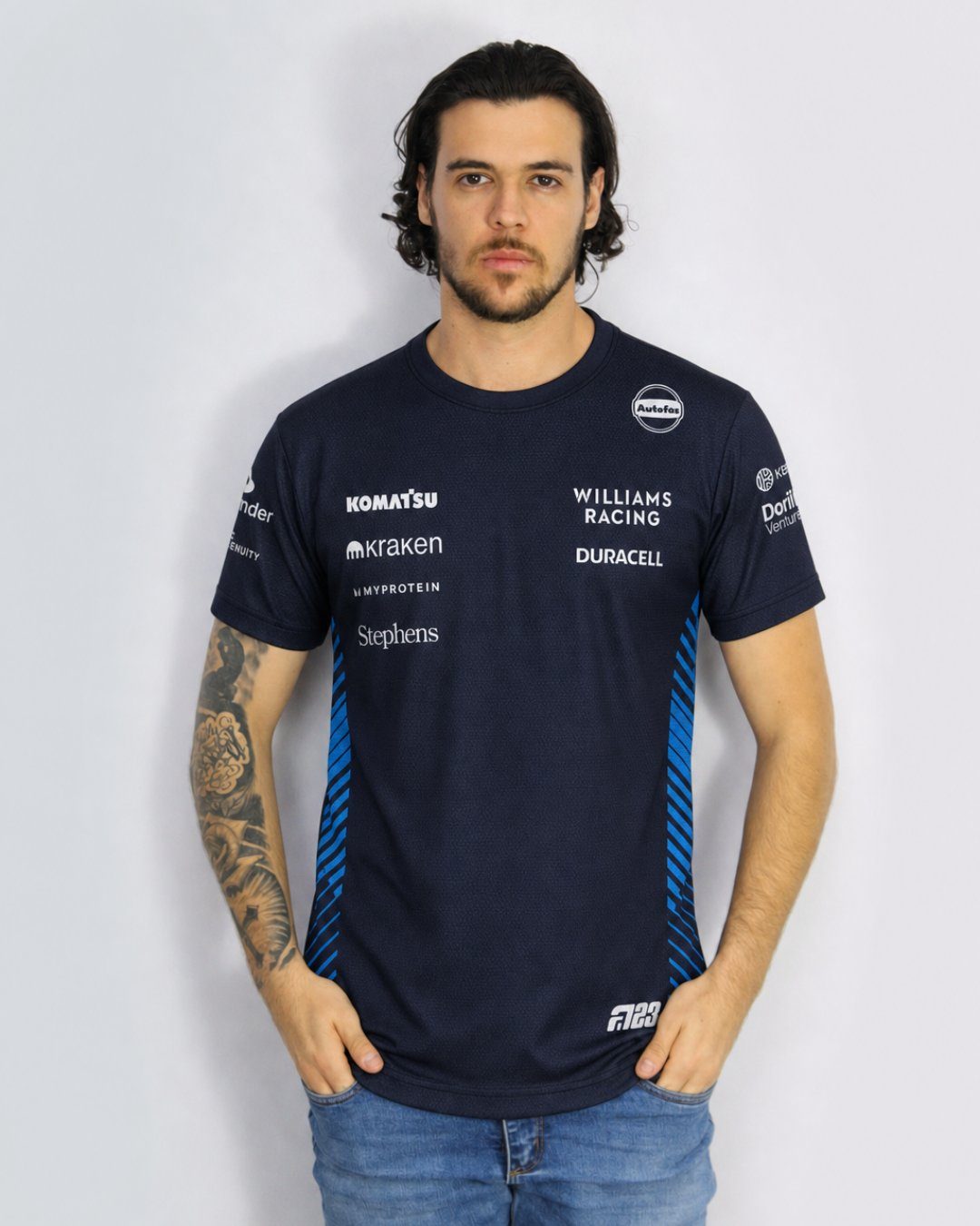 Camiseta Dryfit Williams Alex Albon Azul Marinho 2025