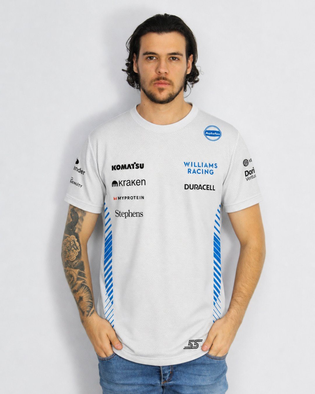 Camiseta Dryfit Williams Alex Albon Branco 2025