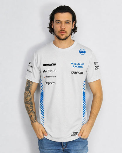 Camiseta Dryfit Williams Alex Albon Branco 2025