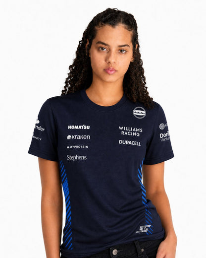 Camiseta Dryfit Williams Carlos Sainz Azul Marinho 2025