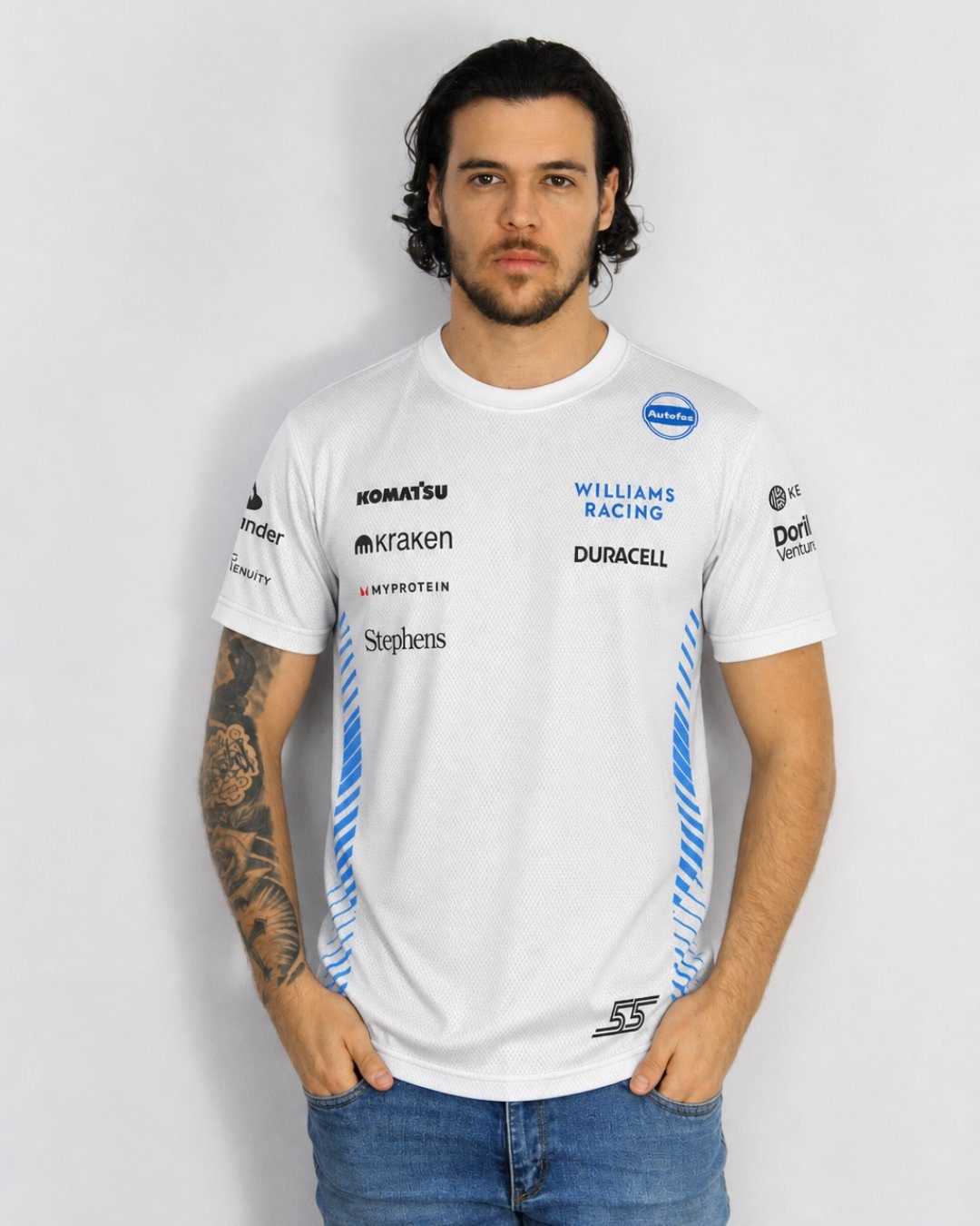 Camiseta Dryfit Williams Carlos Sainz Branco 2025
