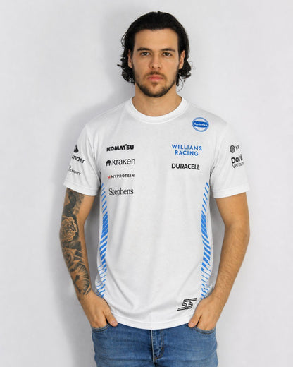 Camiseta Dryfit Williams Carlos Sainz Branco 2025