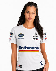 Camiseta DryFit Williams Retrô Rothmans Racing Branco